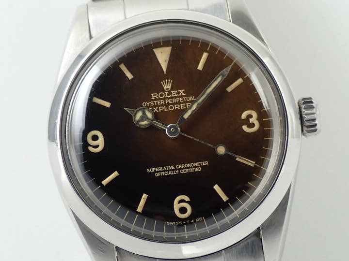 ロレックス エクスプローラーI Ref.1016M ステンレススチール トロピカル文字盤