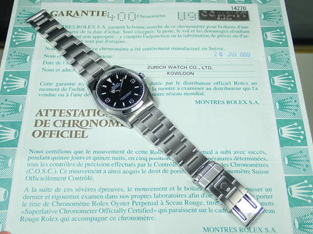 ロレックス エクスプローラーI Ref.14270 ブラック文字盤 中古 explorer-40