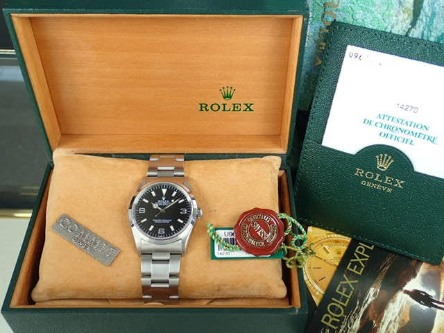ロレックス エクスプローラーI Ref.14270 ブラック文字盤 中古 explorer-40