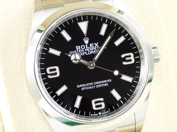 ロレックス エクスプローラー36 Ref.124270 ステンレススチール ブラック文字盤
