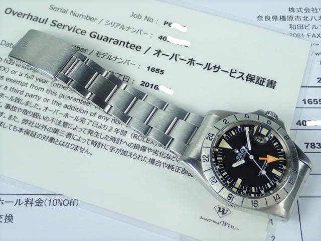 ロレックス エクスプローラーII Ref.1655 ブラック文字盤 中古 explorer-59