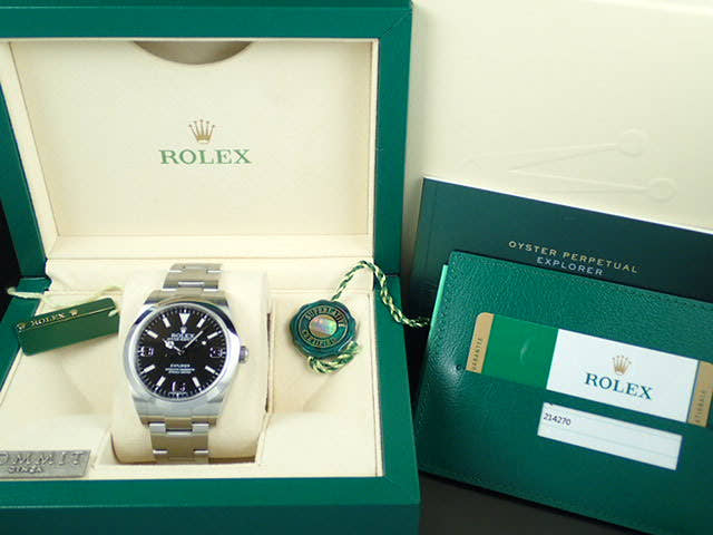 ロレックス エクスプローラー Ref.214270 ブラック文字盤 中古 explorer-67
