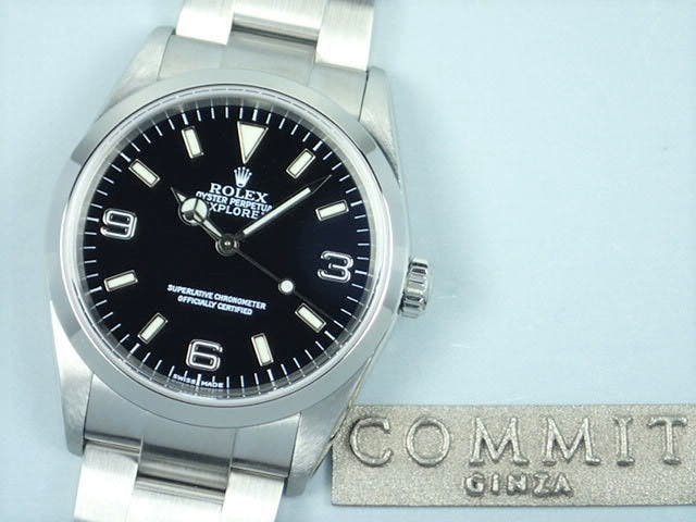 ロレックス エクスプローラーI Ref.114270 ブラック文字盤 中古 explorer-76