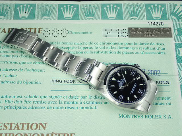 ロレックス エクスプローラーI Ref.114270 ブラック文字盤 中古 explorer-76