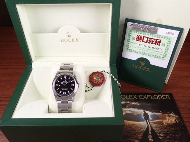 ロレックス エクスプローラーI Ref.114270 ブラック文字盤 中古 explorer-8