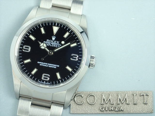 ロレックス エクスプローラーI Ref.114270 ブラック文字盤 中古 explorer-80