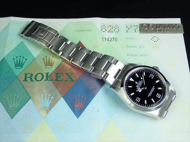 ロレックス エクスプローラーI Ref.114270 ブラック文字盤 中古 explorer-80