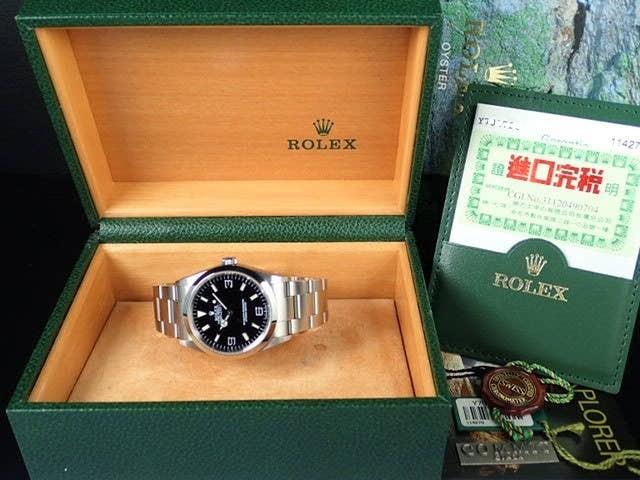 ロレックス エクスプローラーI Ref.114270 ブラック文字盤 中古 explorer-80