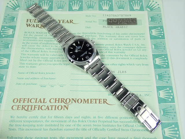 ロレックス エクスプローラーI Ref.114270 ブラック文字盤 中古 explorer-85