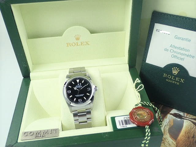 ロレックス エクスプローラーI Ref.114270 ブラック文字盤 中古 explorer-95