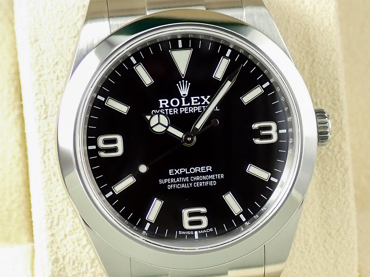 ロレックス エクスプローラーI Ref.214270 ブラック文字盤 美品 9PCATKAP