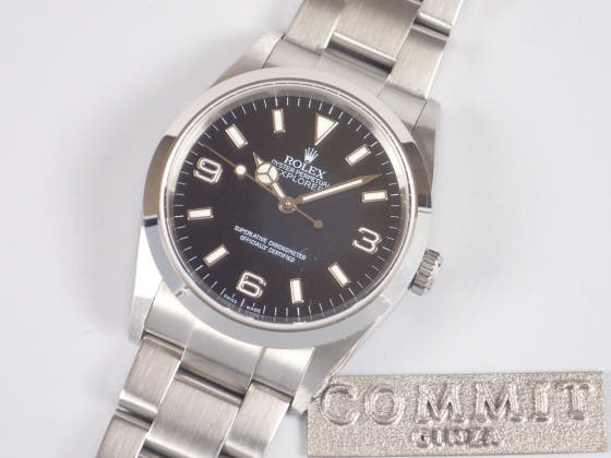 ロレックス エクスプローラーI Ref.114270 ブラック文字盤 中古 explorer1-4