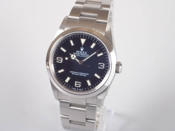 ロレックス エクスプローラーI Ref.114270 ブラック文字盤 中古 explorer1-4