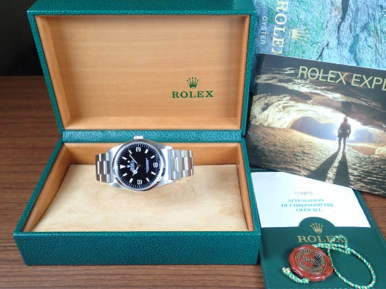ロレックス エクスプローラーI Ref.114270 ブラック文字盤 中古 explorer1-5