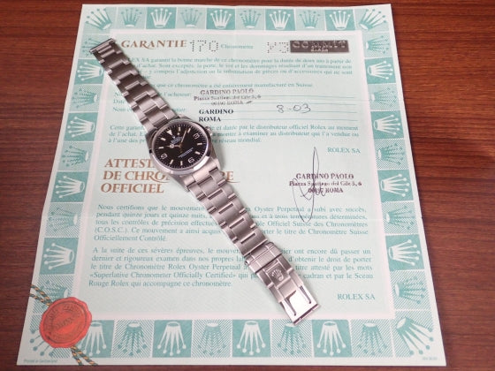 Rolex Explorer I Y serial number Ref.114270