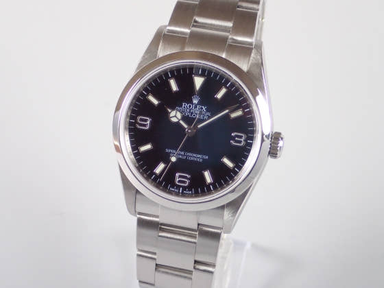 ロレックス エクスプローラーI Ref.114270 ブラック文字盤 中古 explorer1-7