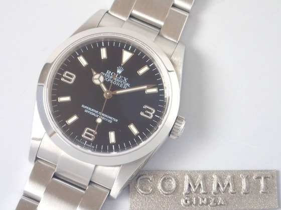 ロレックス エクスプローラーI Ref.114270 ブラック文字盤 中古 explorer1-8