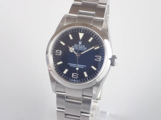 ロレックス エクスプローラーI Ref.114270 ブラック文字盤 中古 explorer1-8