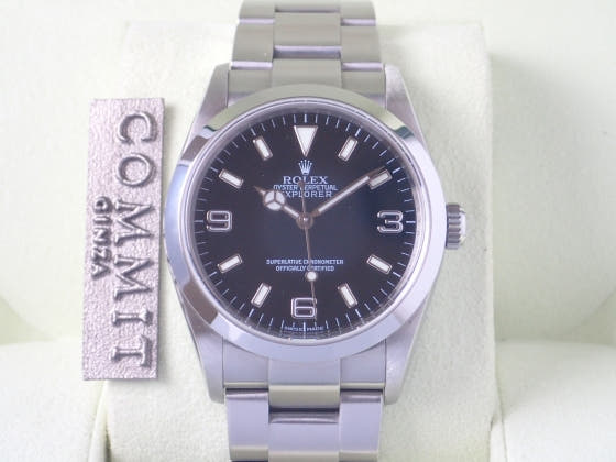 ロレックス エクスプローラーI Ref.114270 ブラック文字盤 中古 explorer1-8