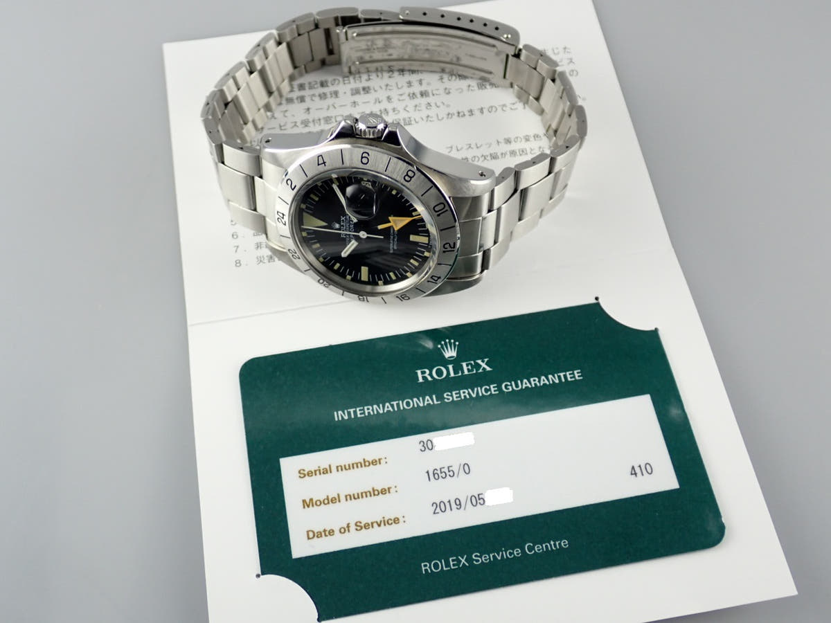 ロレックス エクスプローラーII Ref.1655 ブラック文字盤 中古 explorer2-101