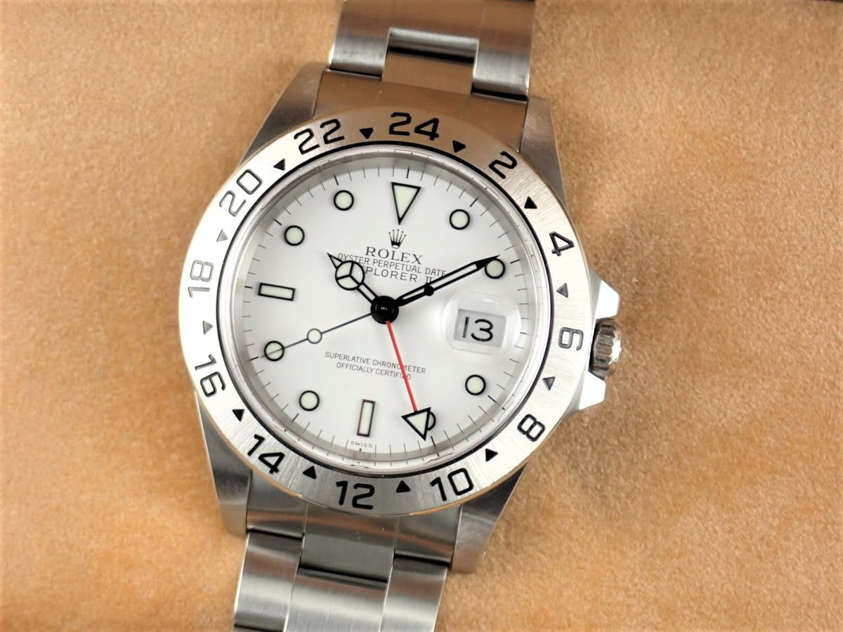 ロレックス エクスプローラーII Ref.16570 ホワイト文字盤 極美品 explorer2-113