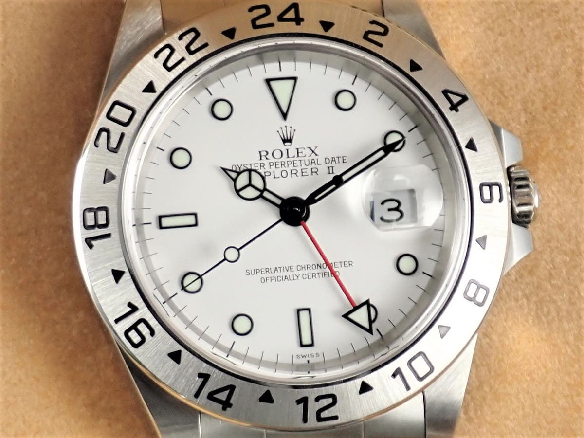 ロレックス エクスプローラーII Ref.16570 ホワイト文字盤 極美品 explorer2-113