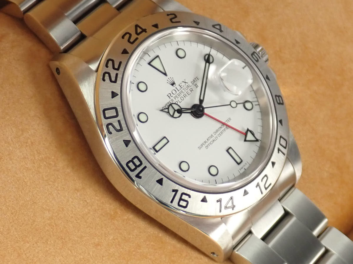 ロレックス エクスプローラーII Ref.16570 ホワイト文字盤 極美品 explorer2-113