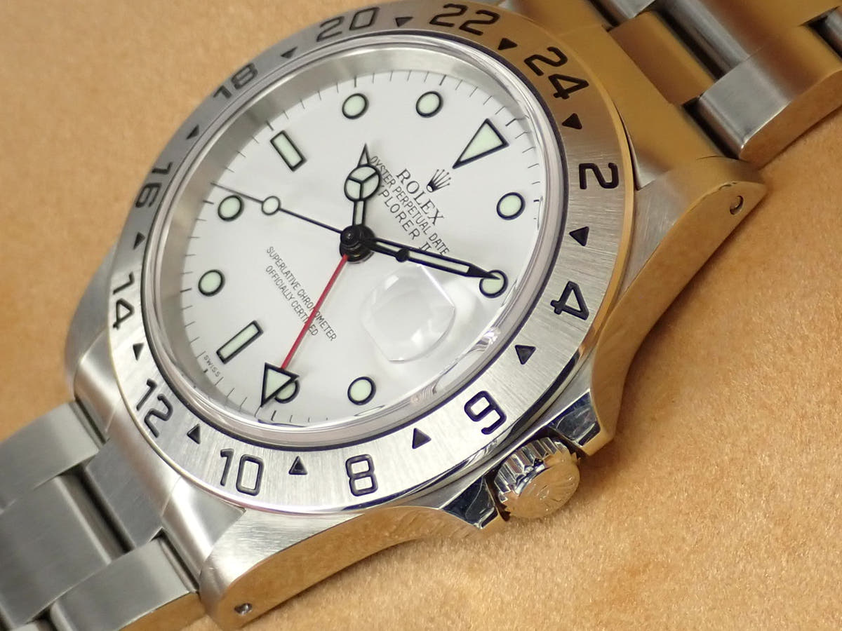 ロレックス エクスプローラーII Ref.16570 ホワイト文字盤 極美品 explorer2-113