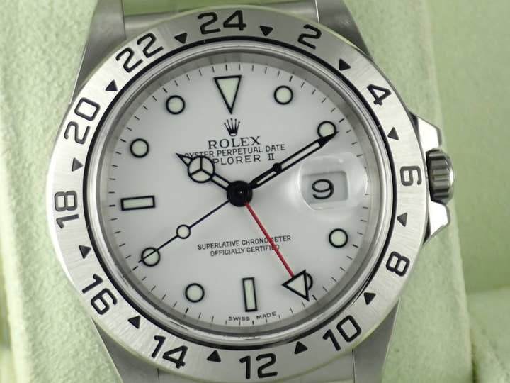 ロレックス エクスプローラーII Ref.16570 ホワイト文字盤 中古 explorer2-124
