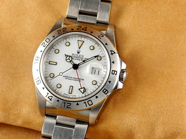 ロレックス エクスプローラーII Ref.16570 ホワイト文字盤 中古 explorer2-125-2