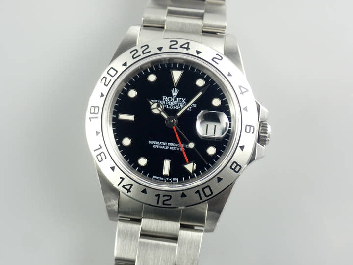 ロレックス エクスプローラーII Ref.16570 ブラック文字盤 美品 explorer2-136