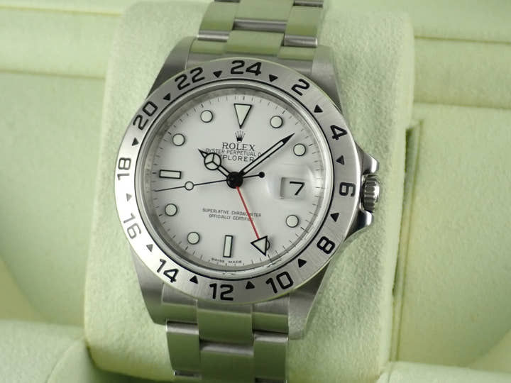 ロレックス エクスプローラーII Ref.16570 ホワイト文字盤 中古 explorer2-146