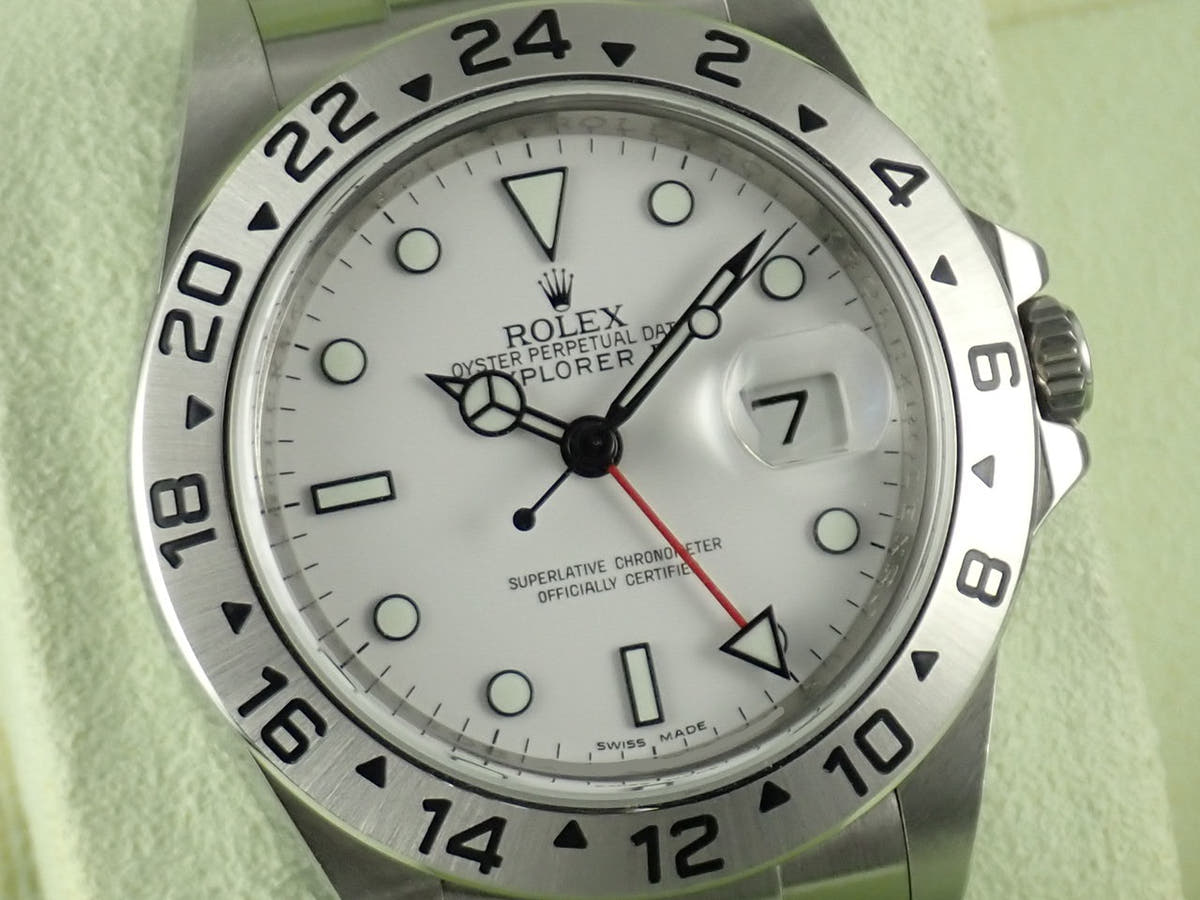 ロレックス エクスプローラーII Ref.16570 ホワイト文字盤 中古 explorer2-146