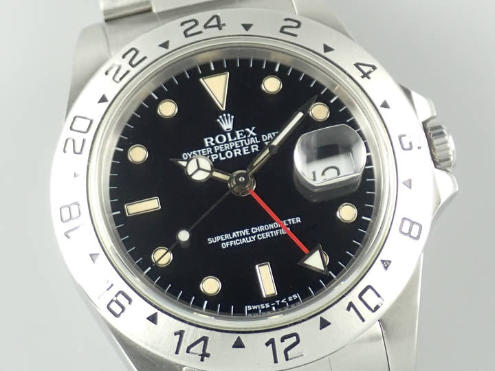 ロレックス エクスプローラーII Ref.16570 ブラック文字盤 中古 explorer2-147