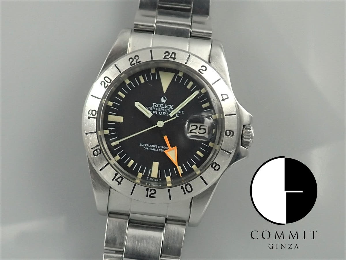 ロレックス エクスプローラーII Ref.1655 ブラック文字盤 中古 explorer2-149