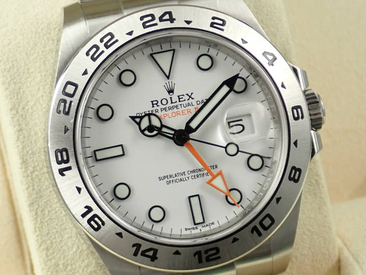 ロレックス エクスプローラーII Ref.216570 ホワイト文字盤 中古 explorer2-152