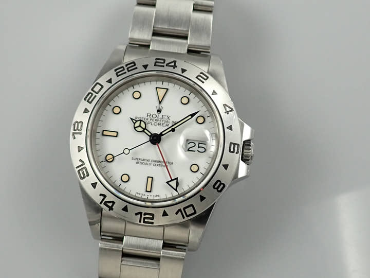 ロレックス エクスプローラーII Ref.16550 ホワイト文字盤 中古 explorer2-157
