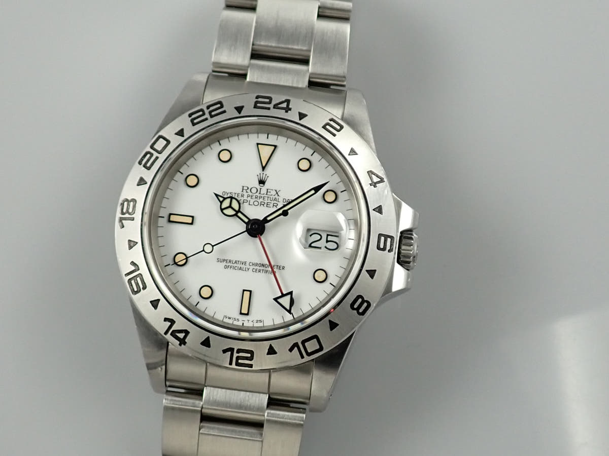ロレックス エクスプローラーII Ref.16550 ホワイト文字盤 中古 explorer2-157