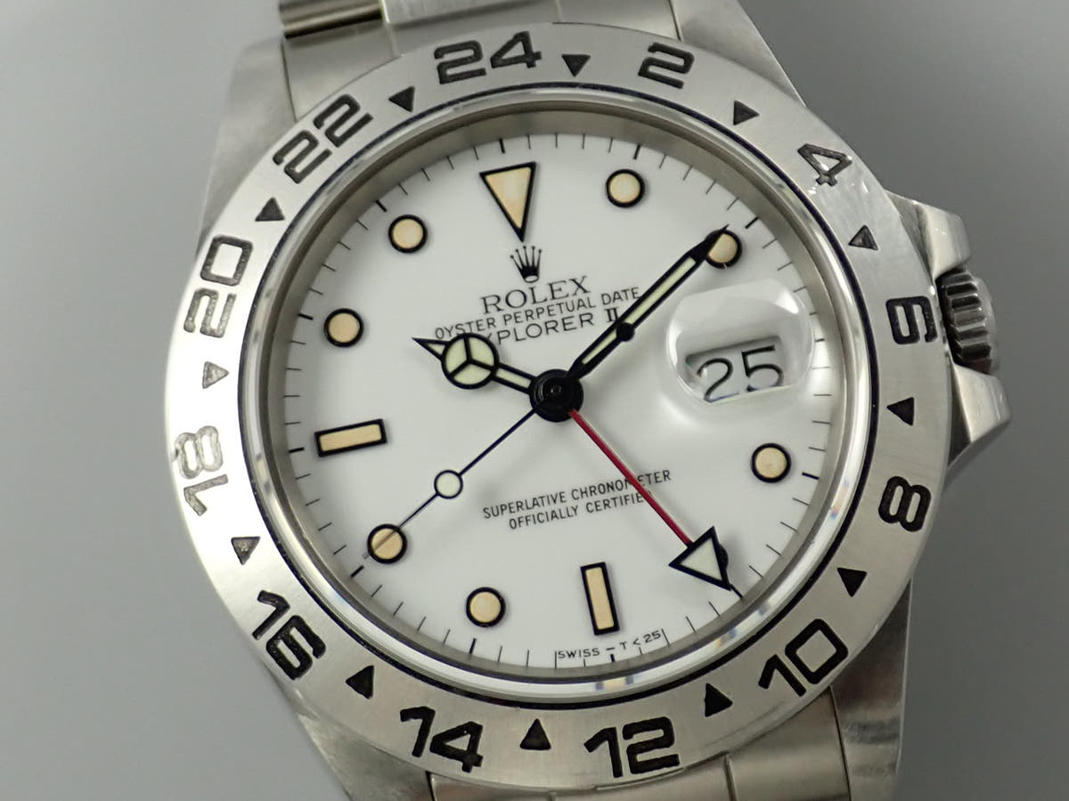 ロレックス エクスプローラーII Ref.16550 ホワイト文字盤 中古 explorer2-157