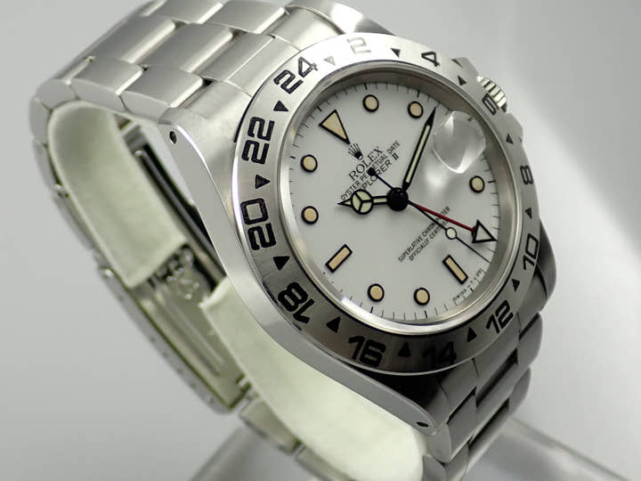 ロレックス エクスプローラーII Ref.16550 ホワイト文字盤 中古 explorer2-157