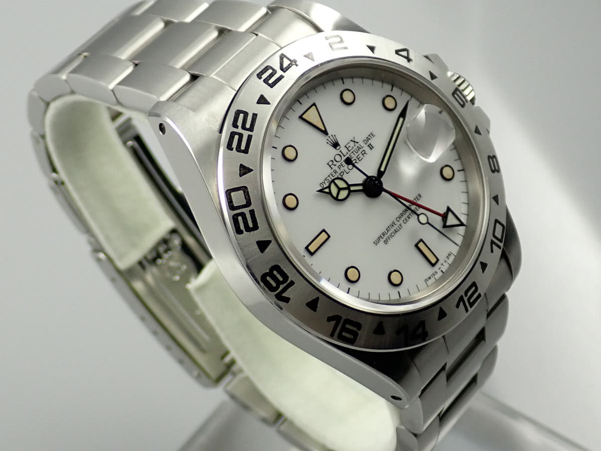 ロレックス エクスプローラーII Ref.16550 ホワイト文字盤 中古 explorer2-157
