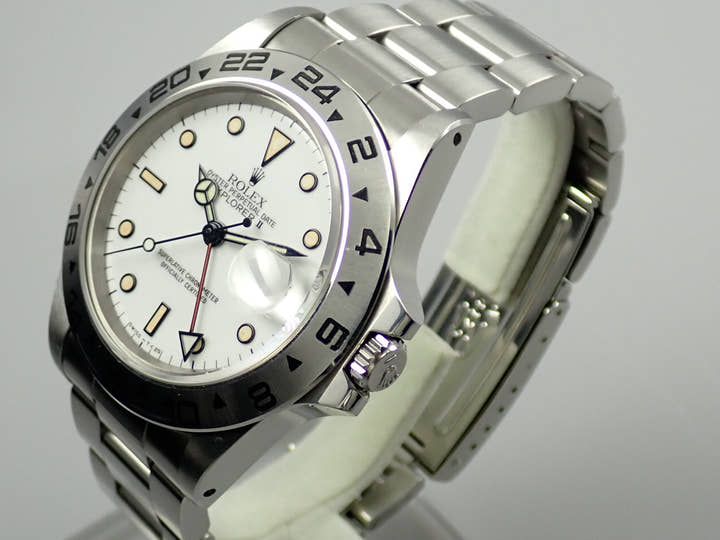 ロレックス エクスプローラーII Ref.16550 ホワイト文字盤 中古 explorer2-157