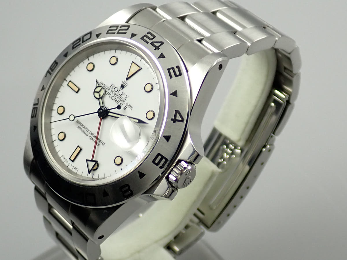 ロレックス エクスプローラーII Ref.16550 ホワイト文字盤 中古 explorer2-157