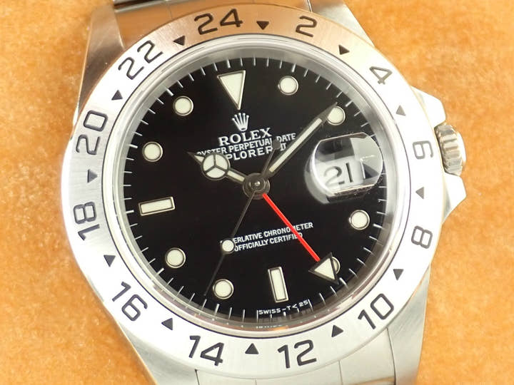 ロレックス エクスプローラーII Ref.16570 ステンレススチール ブラック文字盤