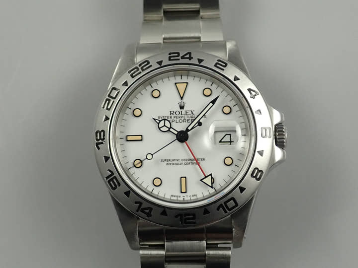 ロレックス エクスプローラーII Ref.16550 ステンレススチール ホワイト文字盤