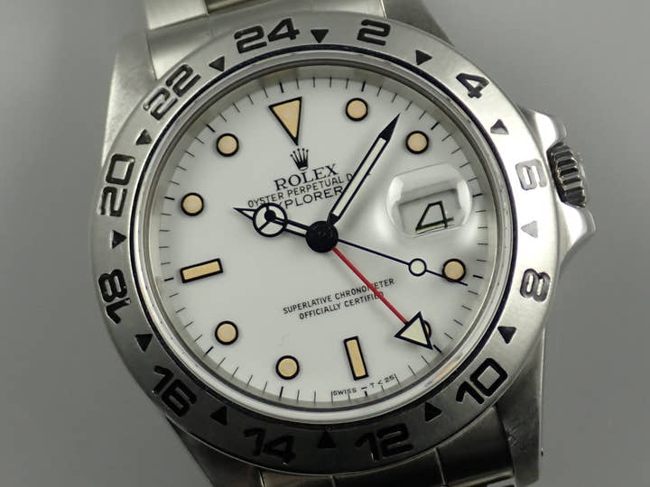 ロレックス エクスプローラーII Ref.16550 ステンレススチール ホワイト文字盤