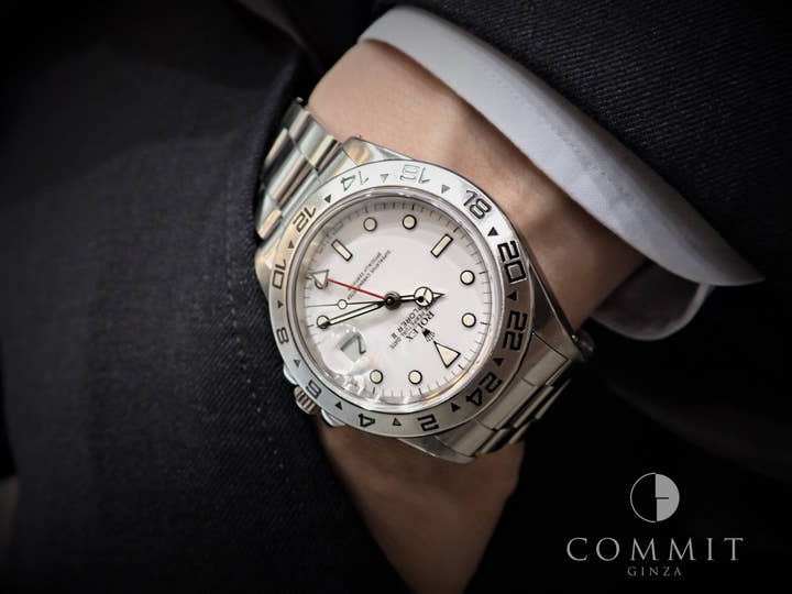 ロレックス エクスプローラーII Ref.16550 ステンレススチール ホワイト文字盤