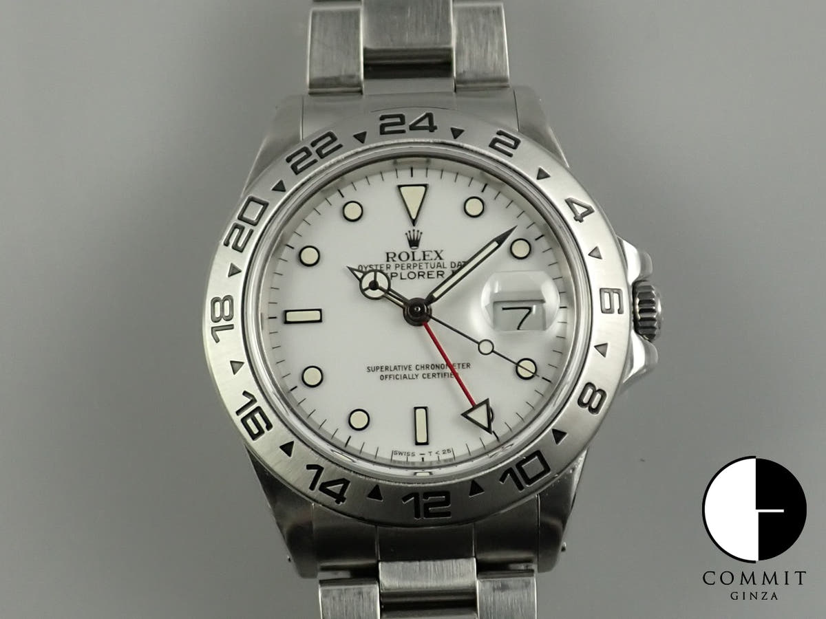 ロレックス エクスプローラーII Ref.16550 ホワイト文字盤 中古 9PT32HRR