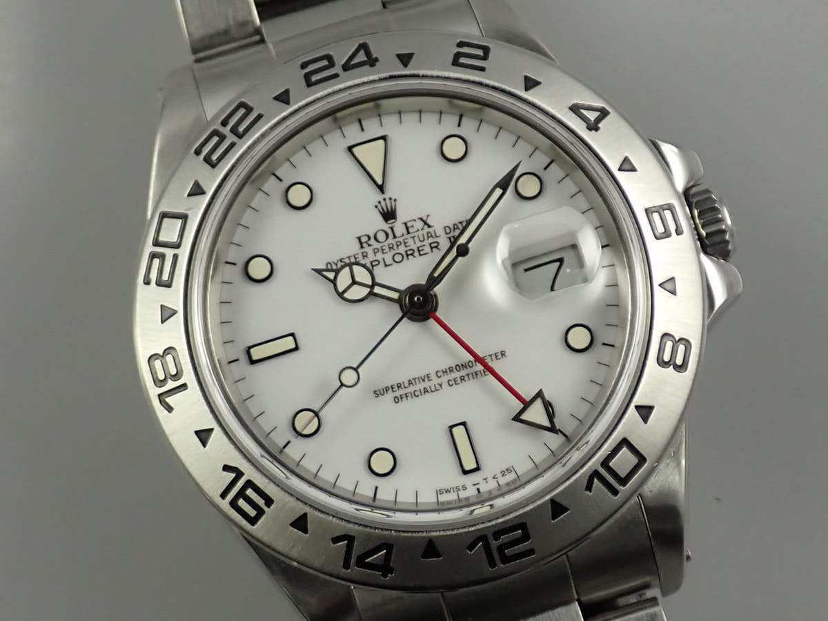 ロレックス エクスプローラーII Ref.16550 ホワイト文字盤 中古 9PT32HRR
