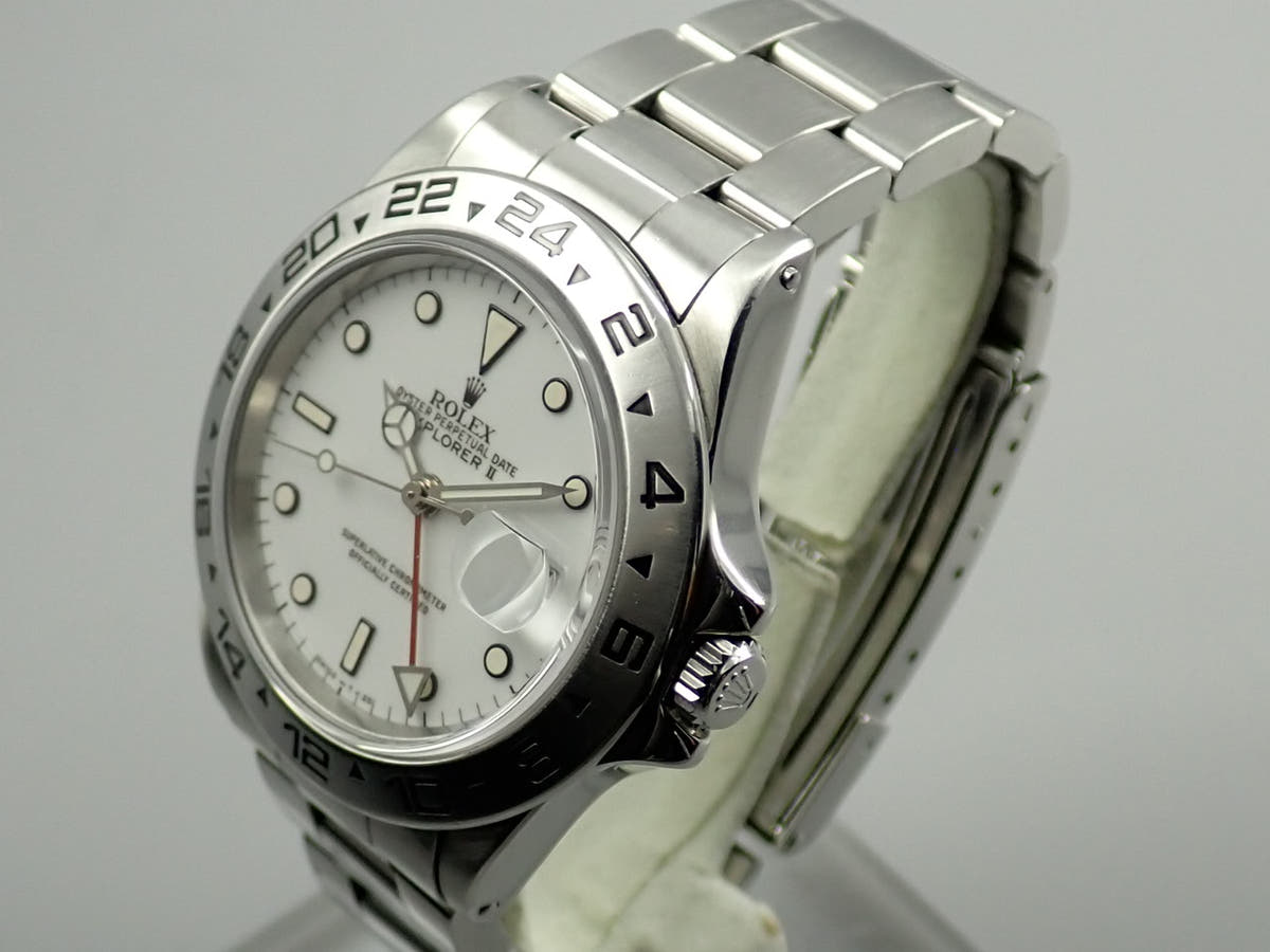 ロレックス エクスプローラーII Ref.16550 ホワイト文字盤 中古 9PT32HRR